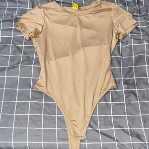Tan One Piece Bodysuit